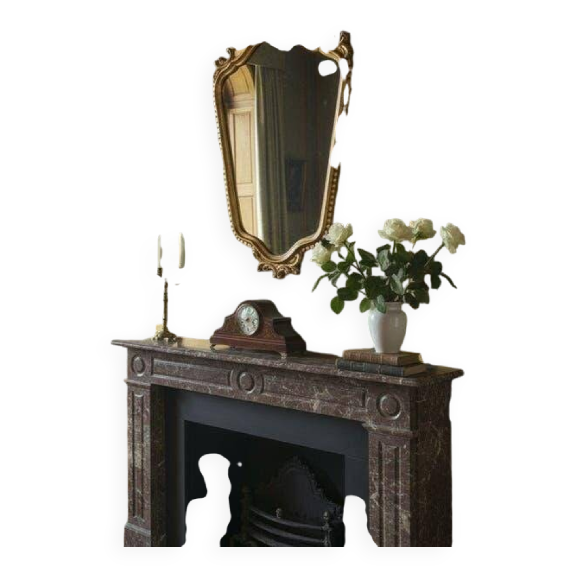 Miroir baroque doré vintage / miroir mural