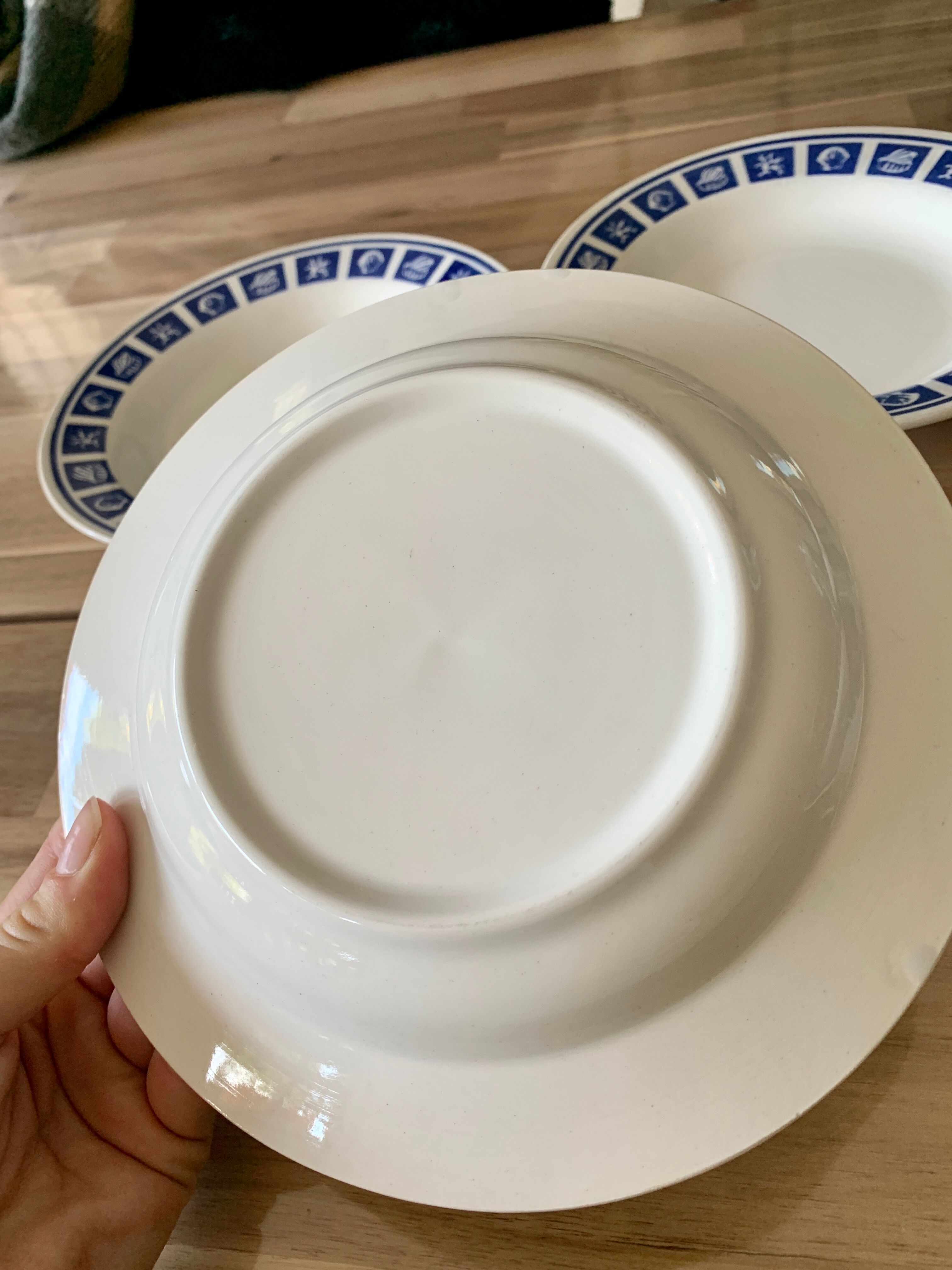 Vintage plates sea pattern