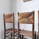 Série de 6 chaises paille et chêne beauche