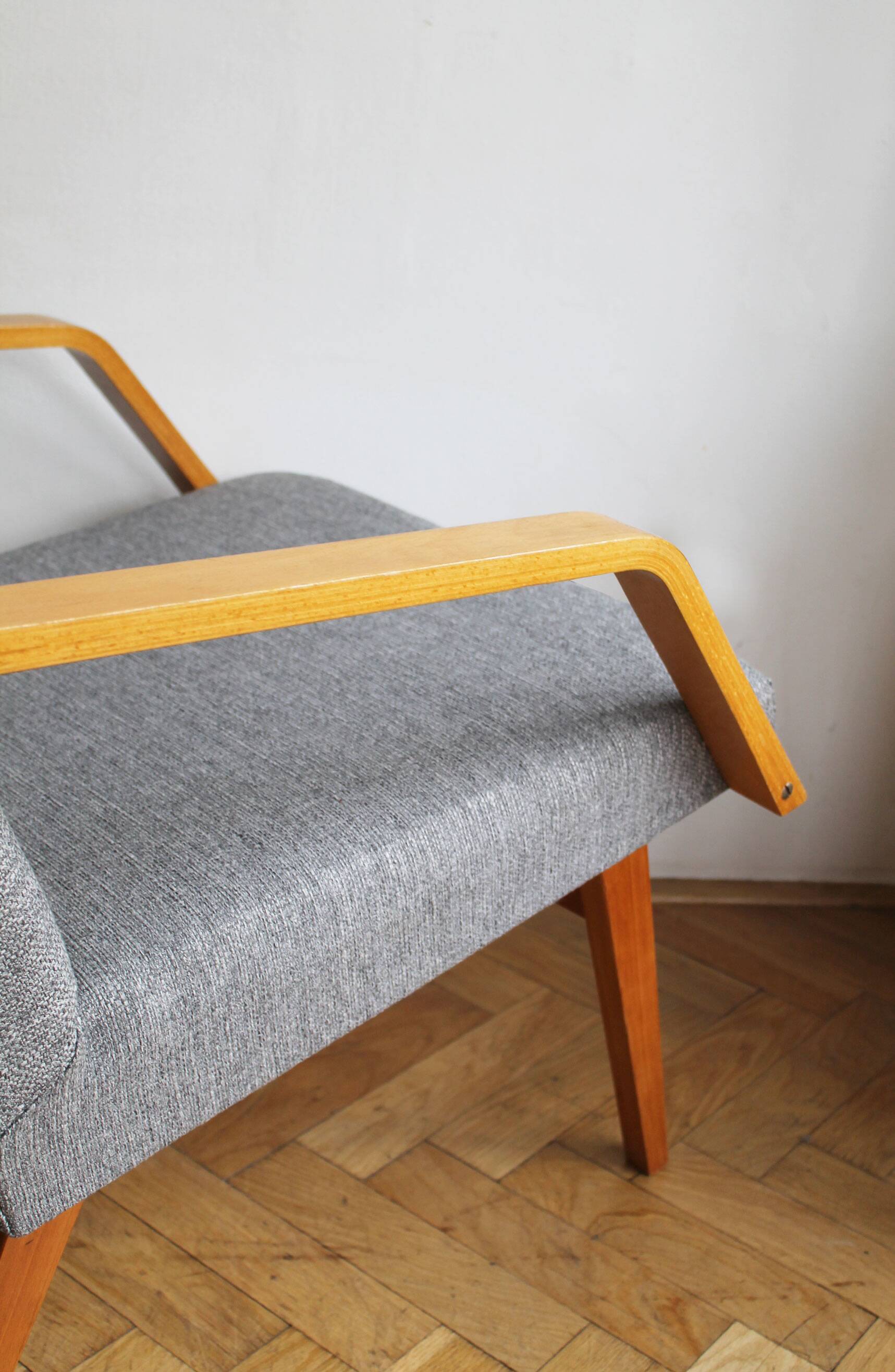 Pair of 1970s Armchairs by Mier with new fabric