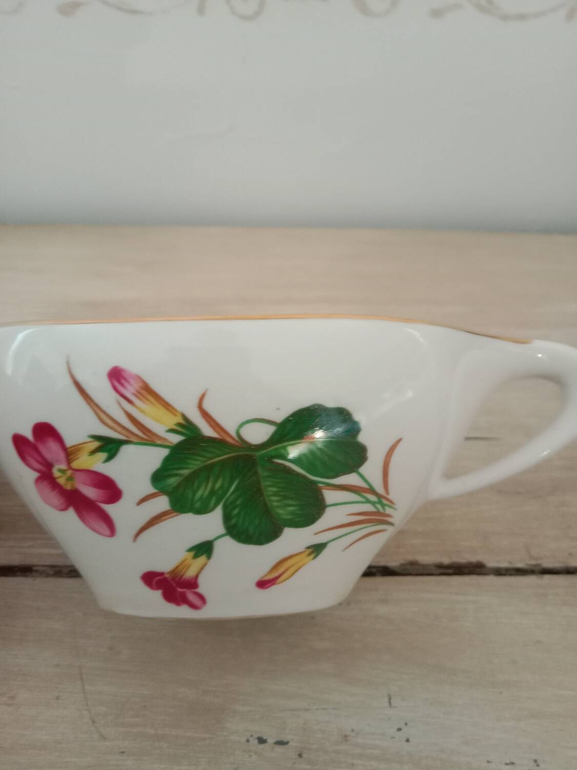 Gien earthenware gravy boat