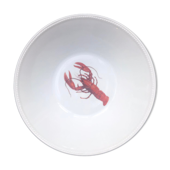 Round dish lobster service, Bavaria, Vohenstrauss, Seltmann Germany