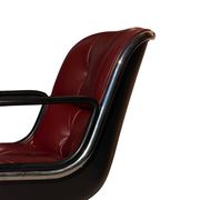 Fauteuil Executive Charles Pollock pour Knoll, cuir bordeaux