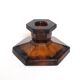 Davidson amber glass candle holder