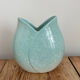 Sky blue ceramic vase