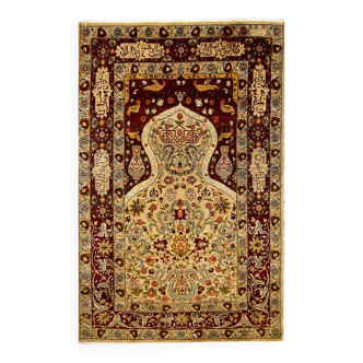 Oriental rug from Türkiye Héréké pure silk 1.124 x 0.75 m