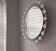 Grand miroir mural biseauté circulaire éclairé en lucite de glace fondue, années 1970