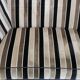 Luxury Art Deco 2.5-seater design sofa with beautiful woodwork and high-quality fabric upholstery