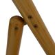 Vintage wooden folding chair with rattan seat 80s minimalist design