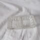 Salt pepper trays round molded glass