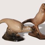 Pair of ceramic pheasants