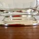 Saladier italien cristal argent 1970