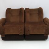 Canapé modulaire en velours italien Space Age, années 1970