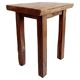 Spanish Baroque Oak Side Table or Stool, Wabi-Sabi Style, 18th C.