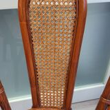 Vintage rattan and cane bistro chair