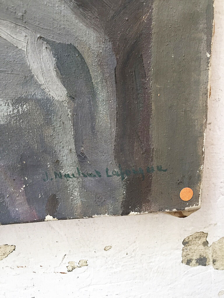 Canvas oil on panel with flowers