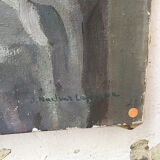 Canvas oil on panel with flowers