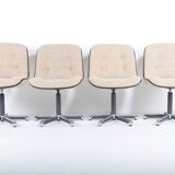 Set of 4 Strafor 451 armchairs by Randall Buck, 1970s