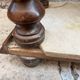 Petite étagère murale/console d’appoint Napoléon III — noyer sculpté e