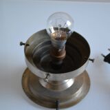 Art Deco table lamp with white opaline glass globe