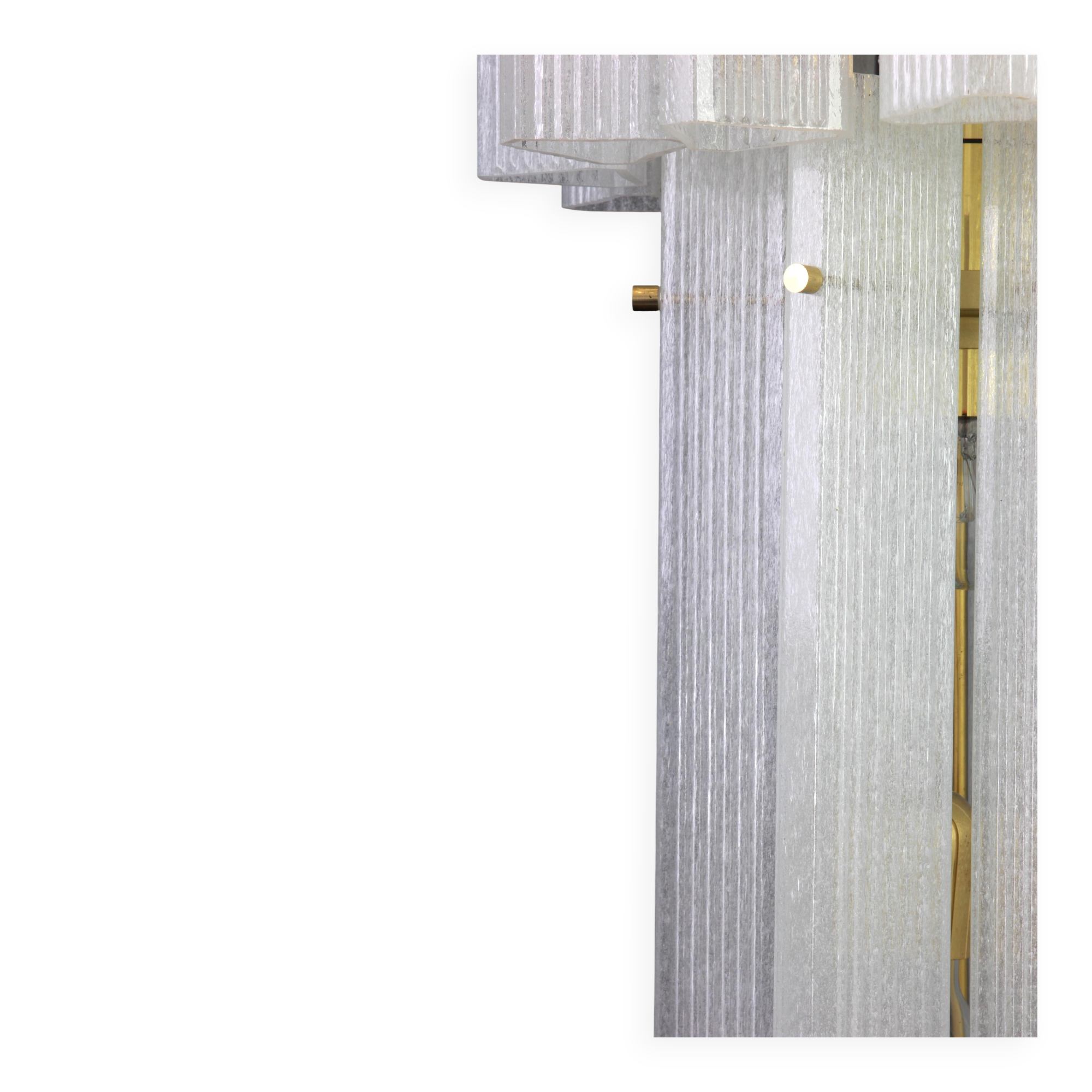 Murano glass ice pendant by Limburg, Germany, 1970s