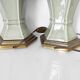 Deux pieds de lampe céramique couleur céladon