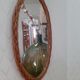Miroir ovale en osier 38 cm