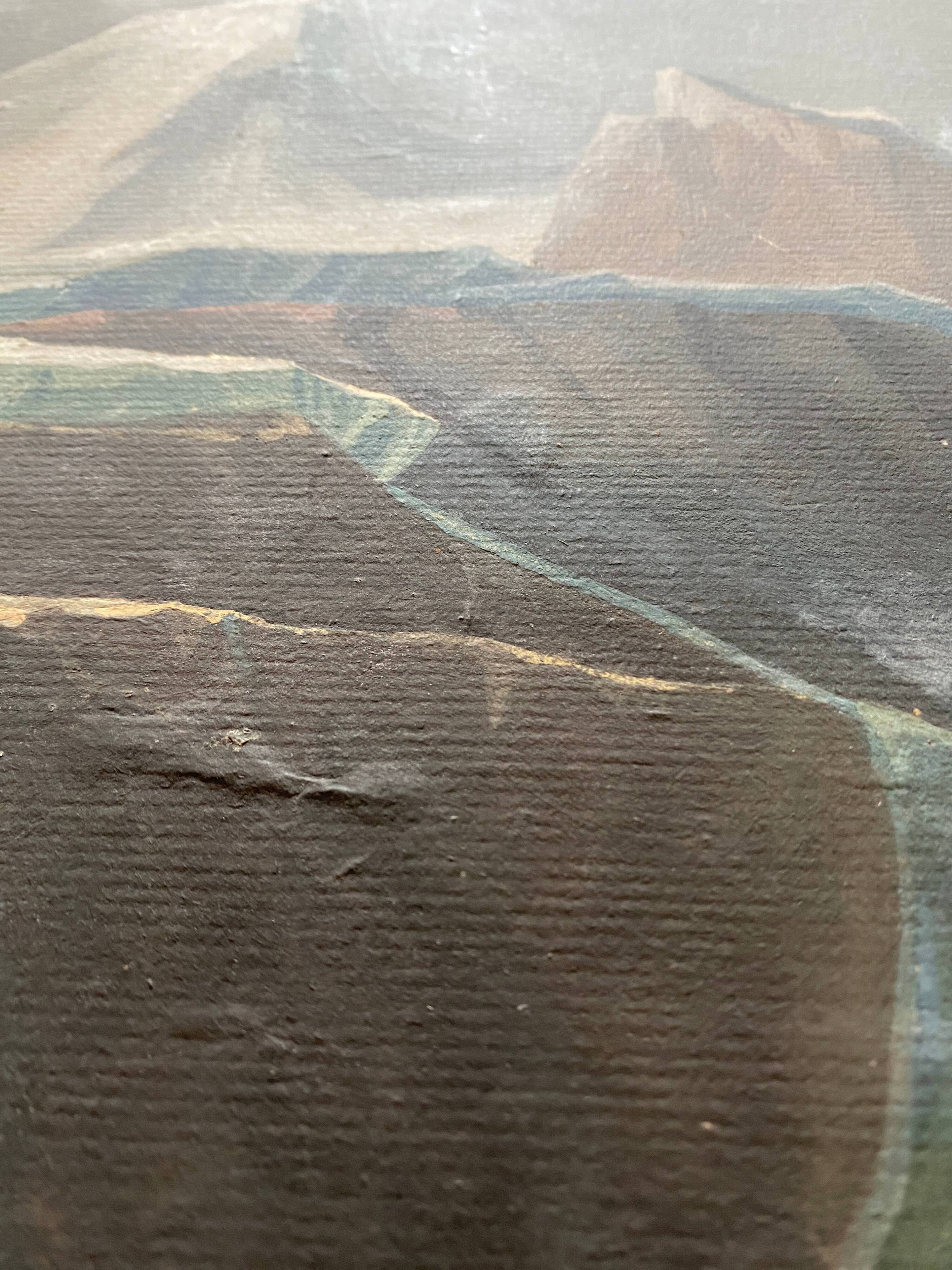 Old Gouache Painting (18th/19th century) View of the Galcier Alps (Vorderaar?) Switzerland