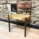 Set of 4 Scandinavian teak and rope chairs from the 60s