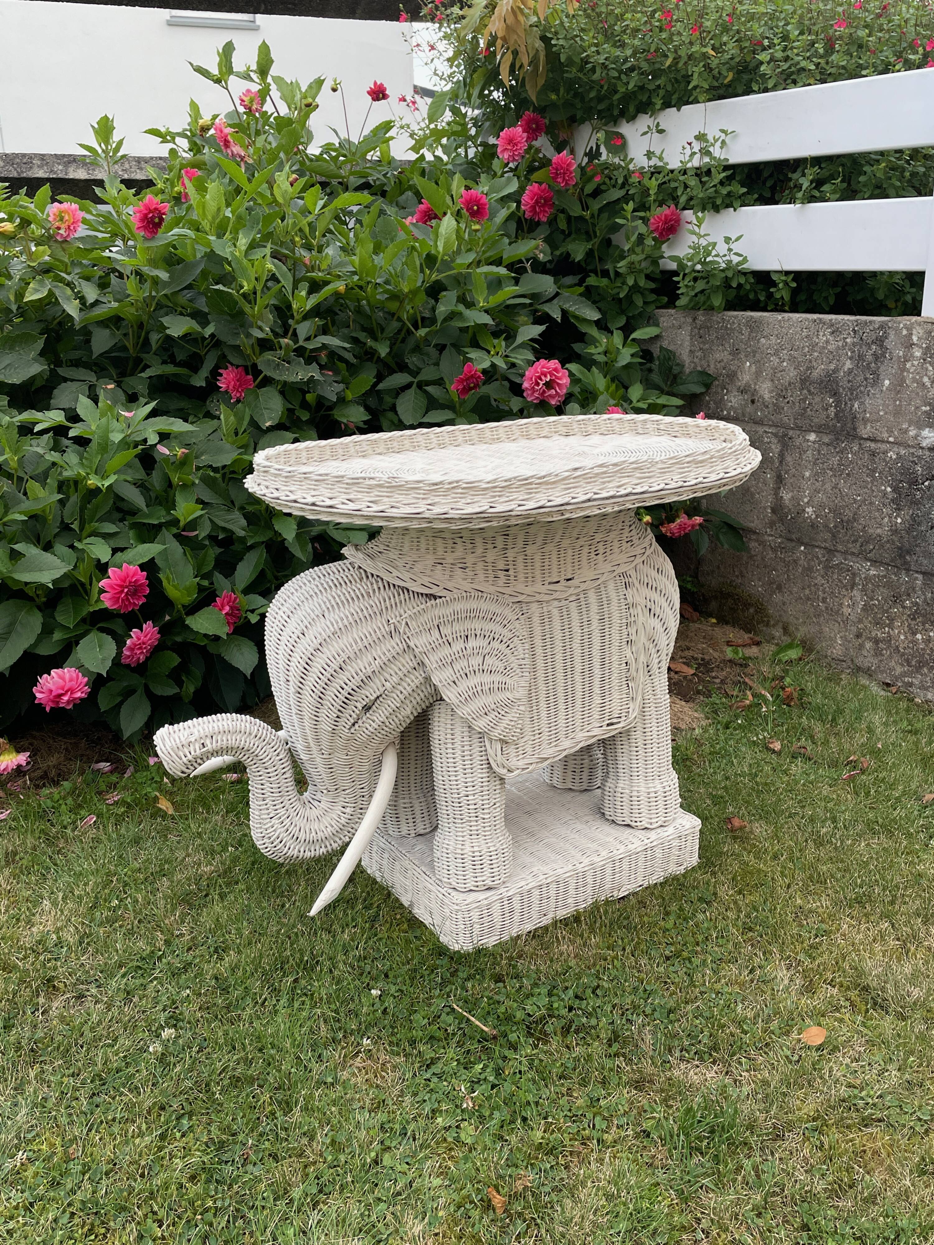 Rattan elephant harness