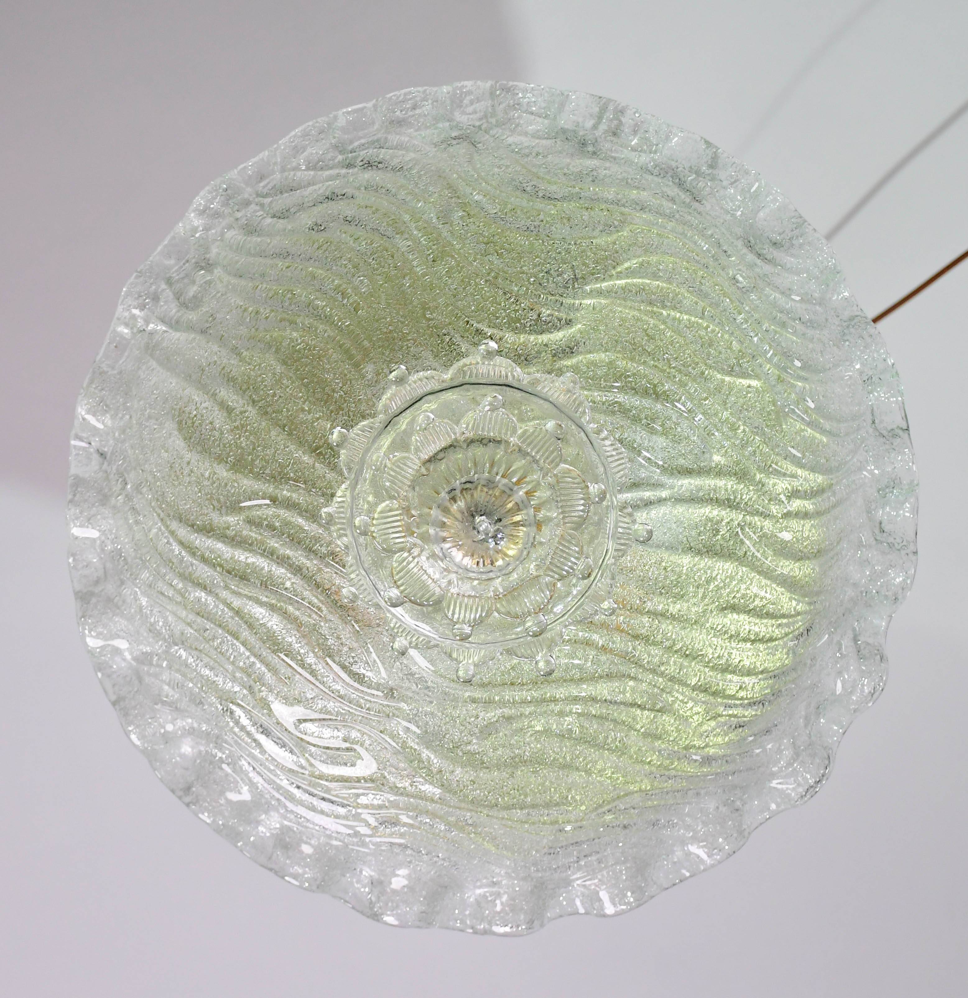 "The Crown" Charming Italian Murano Glass Ceiling Fixture, Murano, 1970