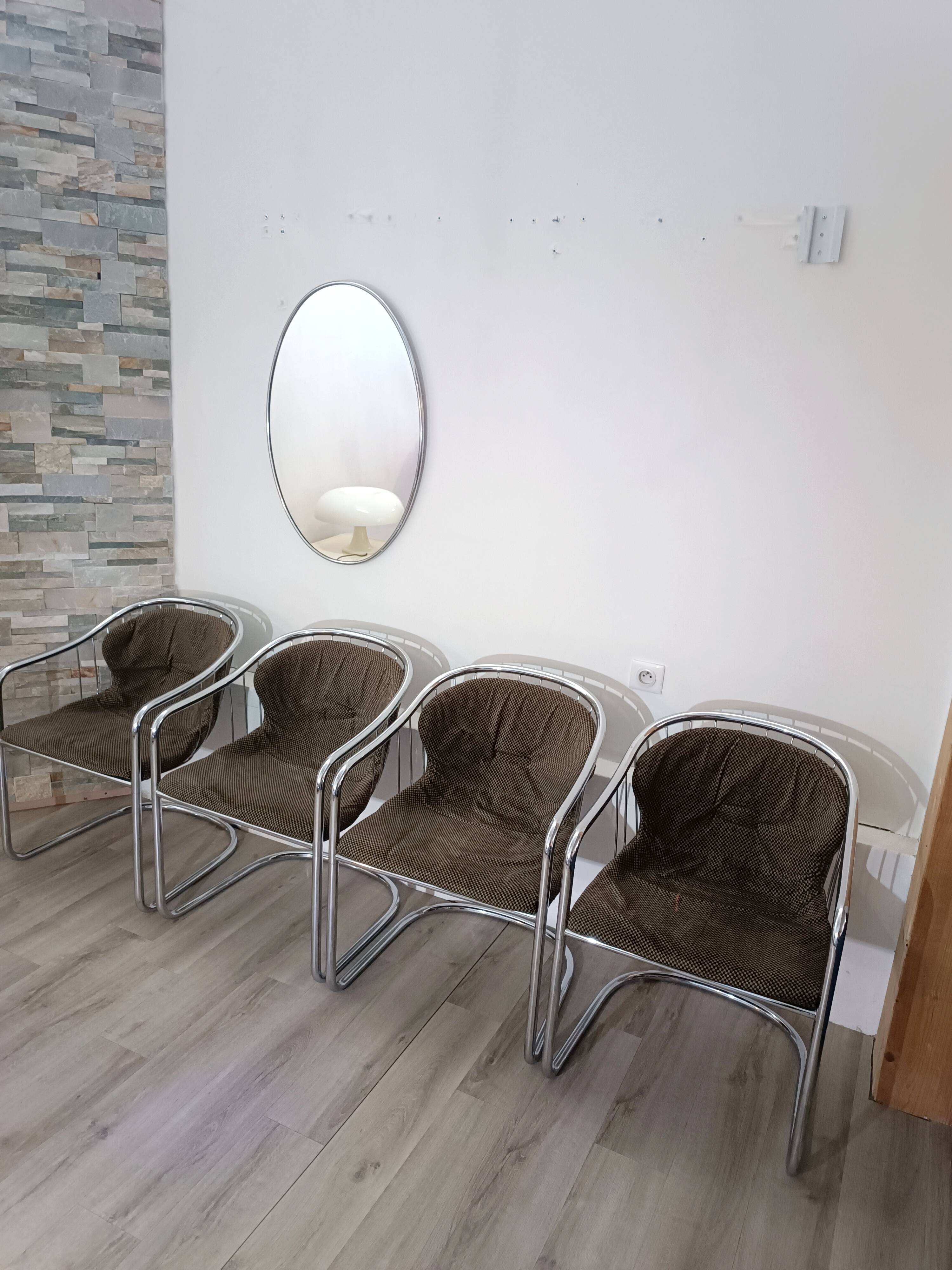 Cantilever chairs Series S by Gastone Rinaldi for Rima 1970s