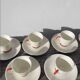 8 Art Deco white Limoges fine porcelain cups