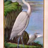 Lithograph Aigrette 1950