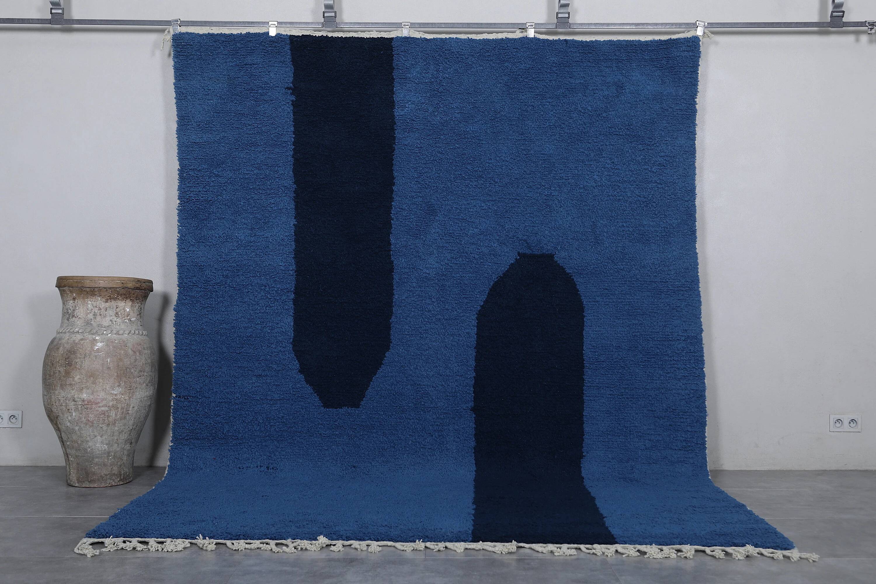 Moroccan handmade wool rug 3 x 2 m