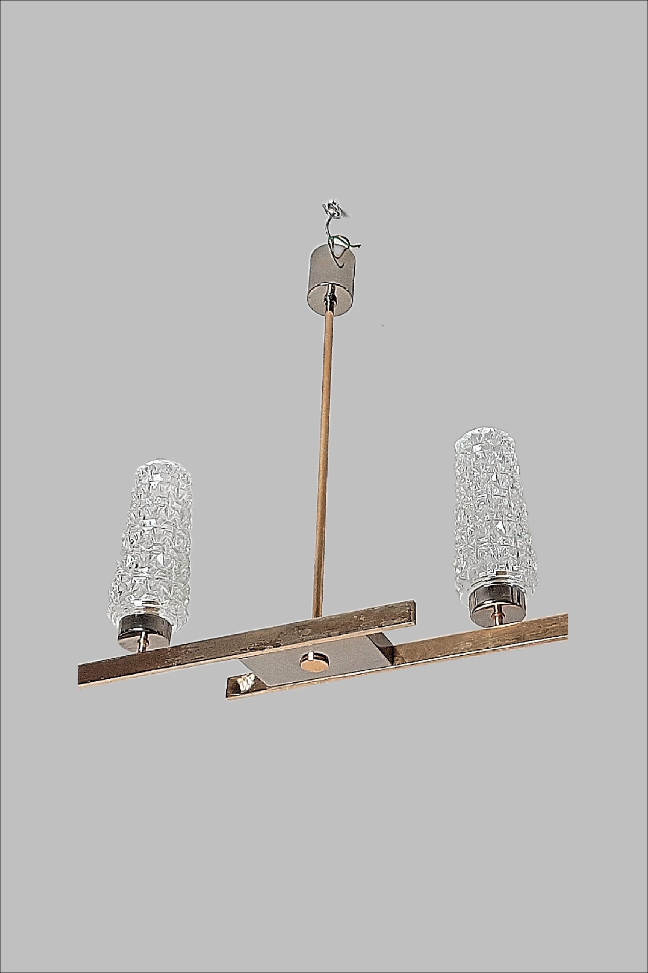 Chandelier mid century modern geometric shape 1 meter long