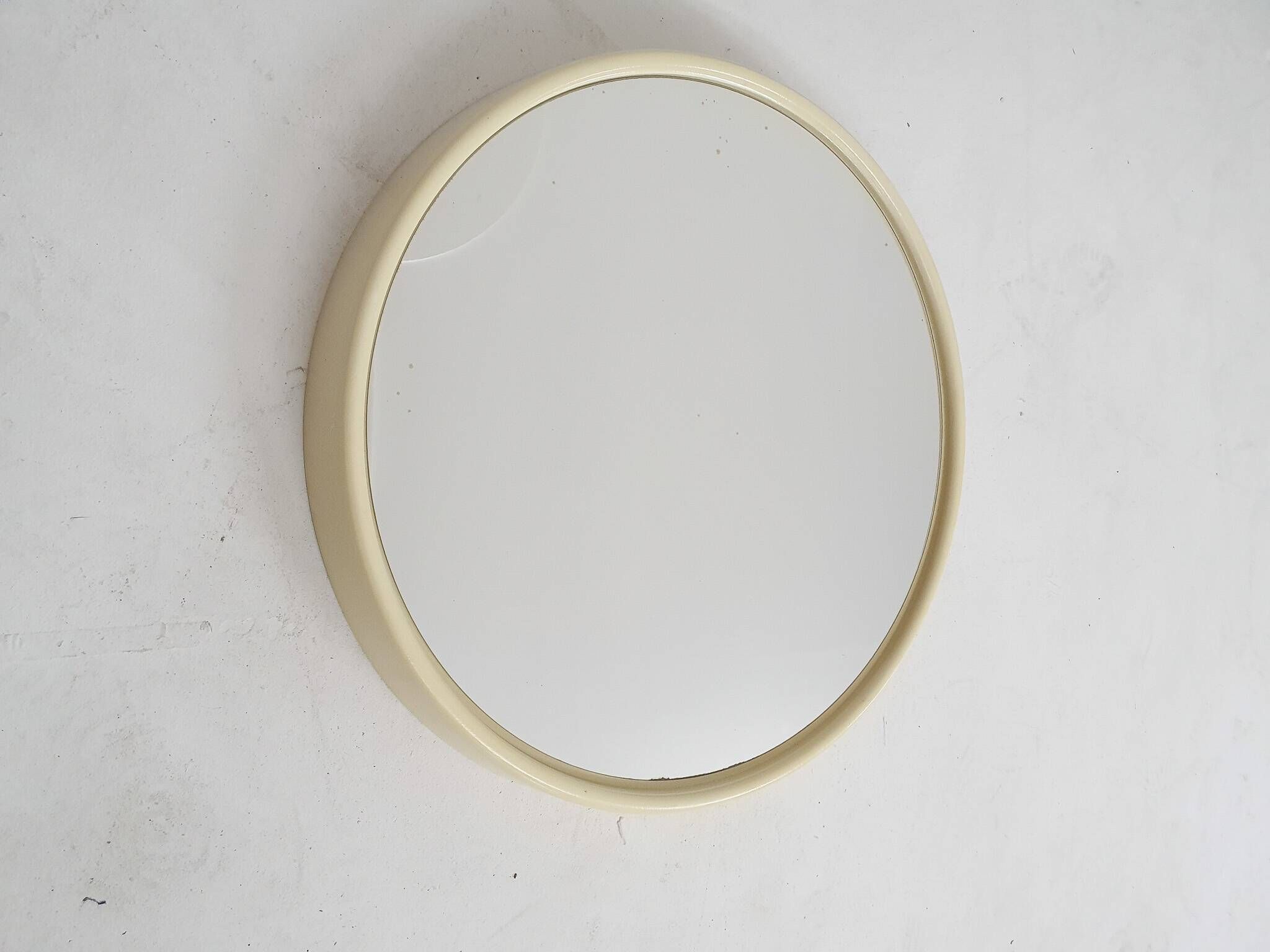Miroir rond en polyester des années 1960, Pays-Bas