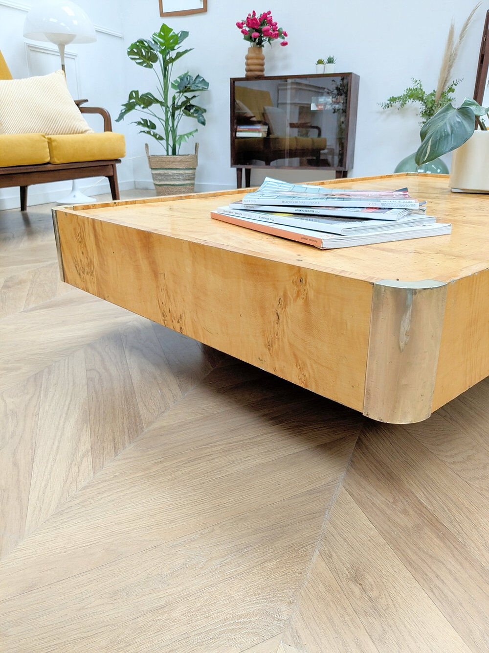 Table basse vintage par Jean Claude Mahey