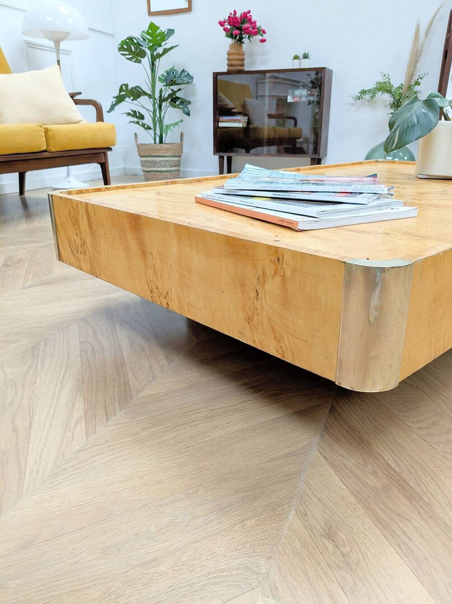 Vintage coffee table by Jean Claude Mahey
