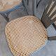 Set of 8 Vintage Gray Bentwood Dining Chair: Thonet Style Cane Seat