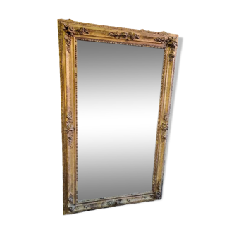 antique large golden mirror from the 19th century