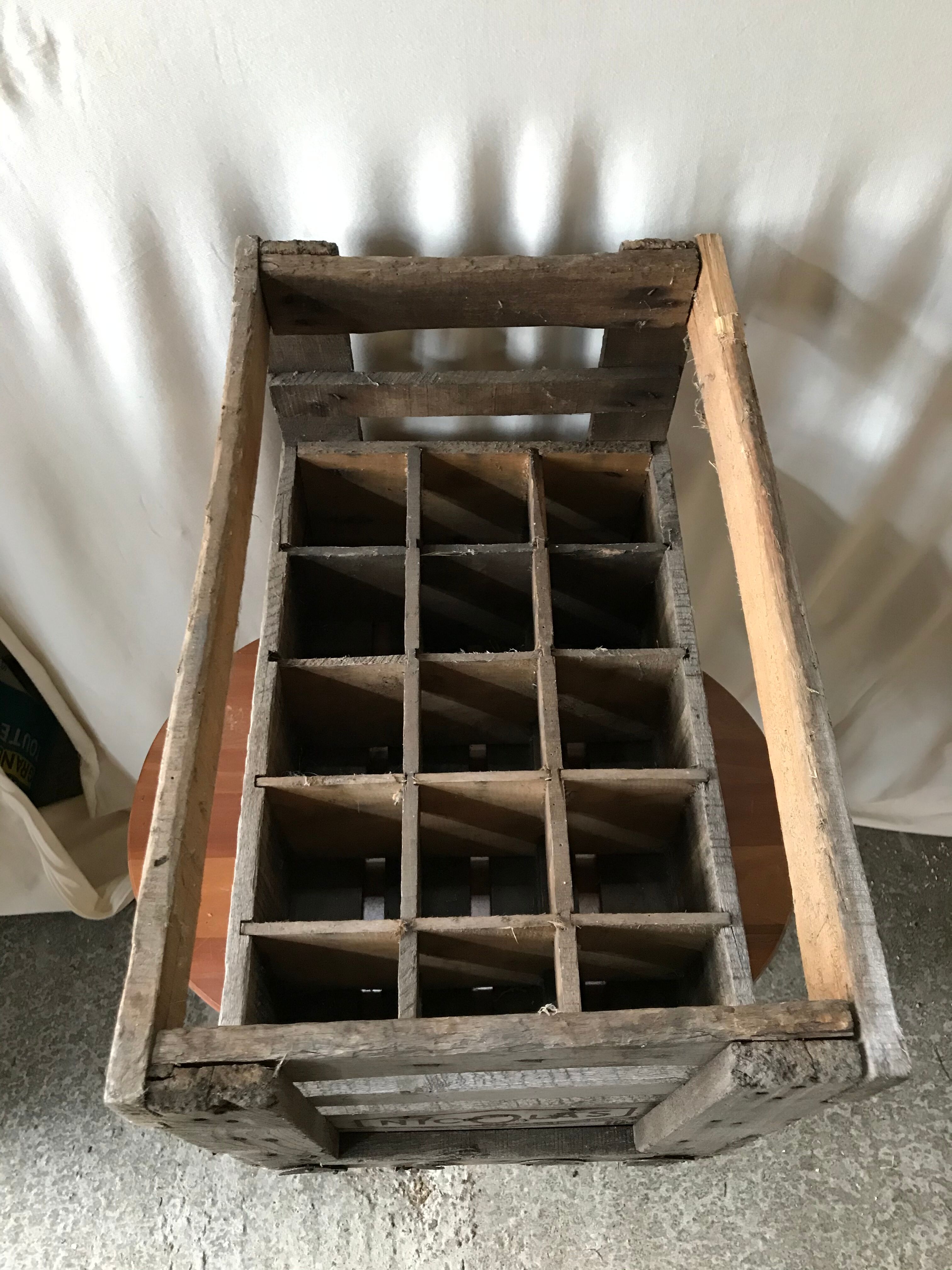 Former caisse casier box bottle holder nicolas 58 deco 15 vintage locations