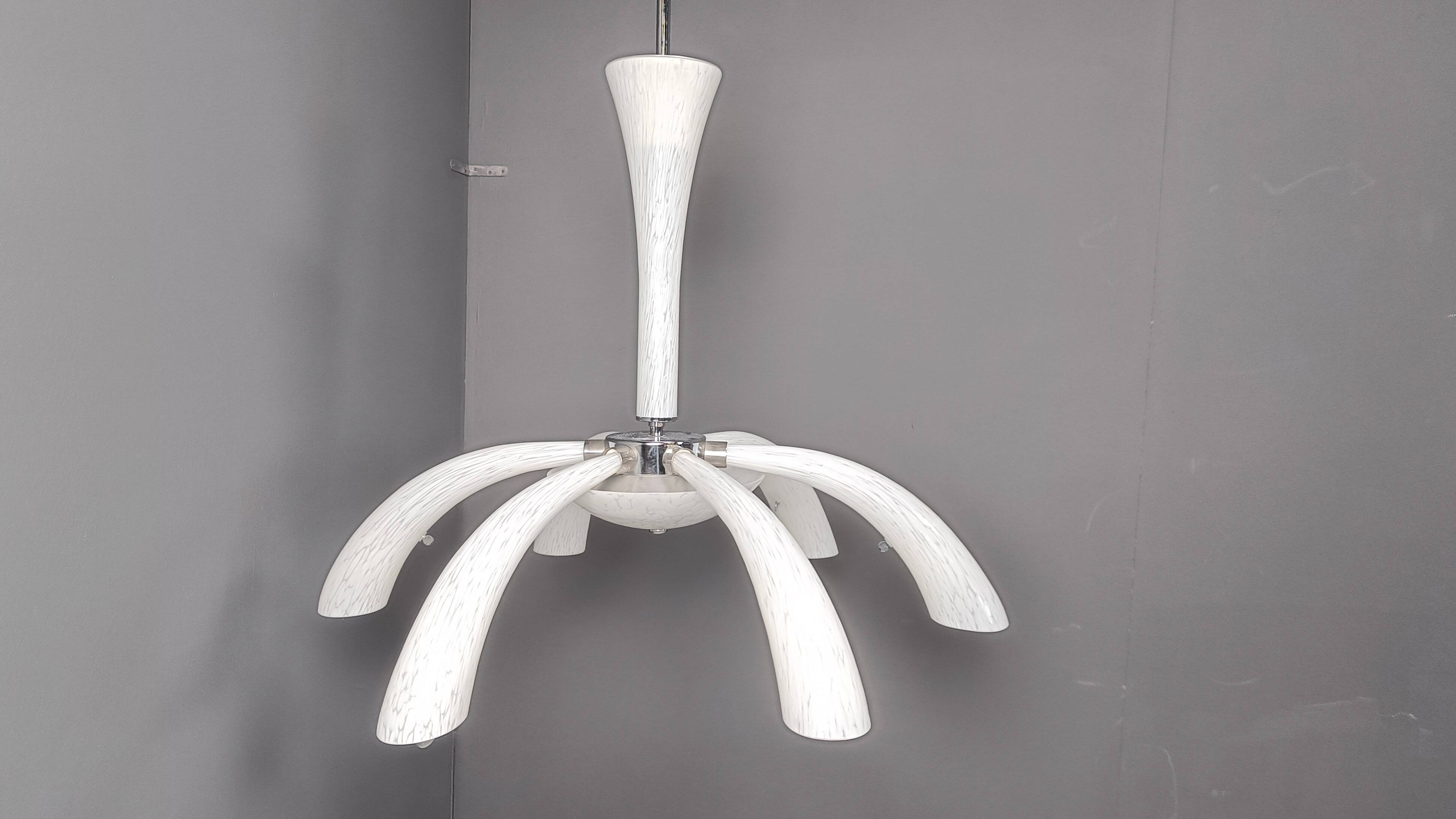 Mid century murano glass chandelier, 1970s
