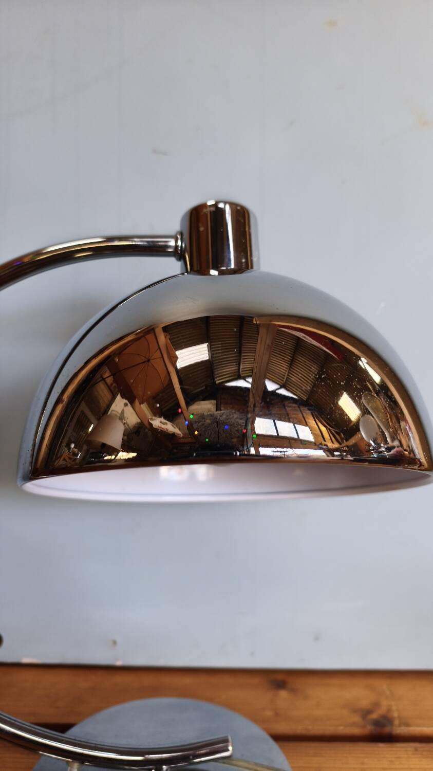 Vintage chrome metal desk lamp