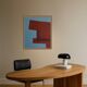 Minimalist canvas "structure in blue and red"