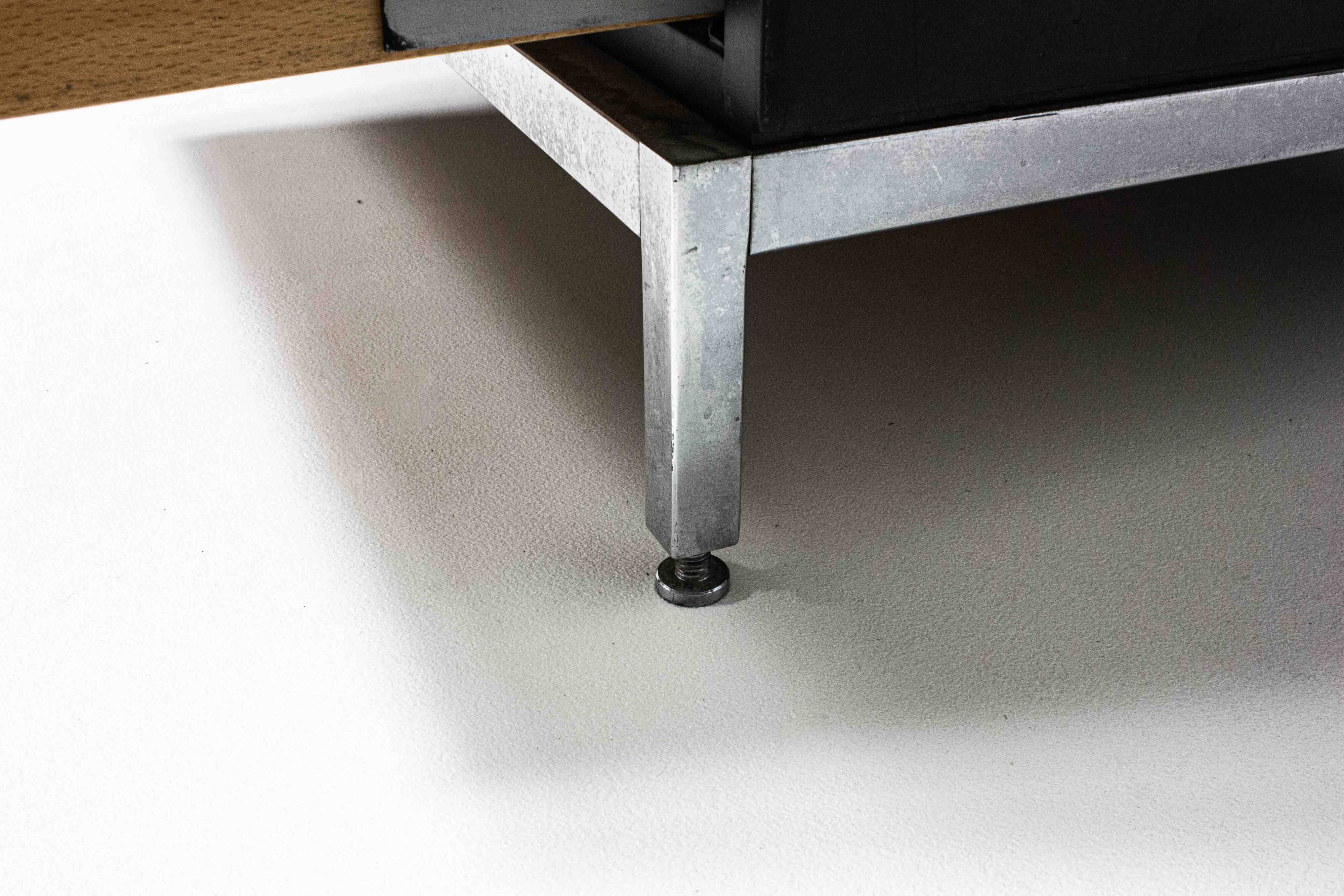 Executive sideboard by Florence Knoll with 'rosé aurore' marble top