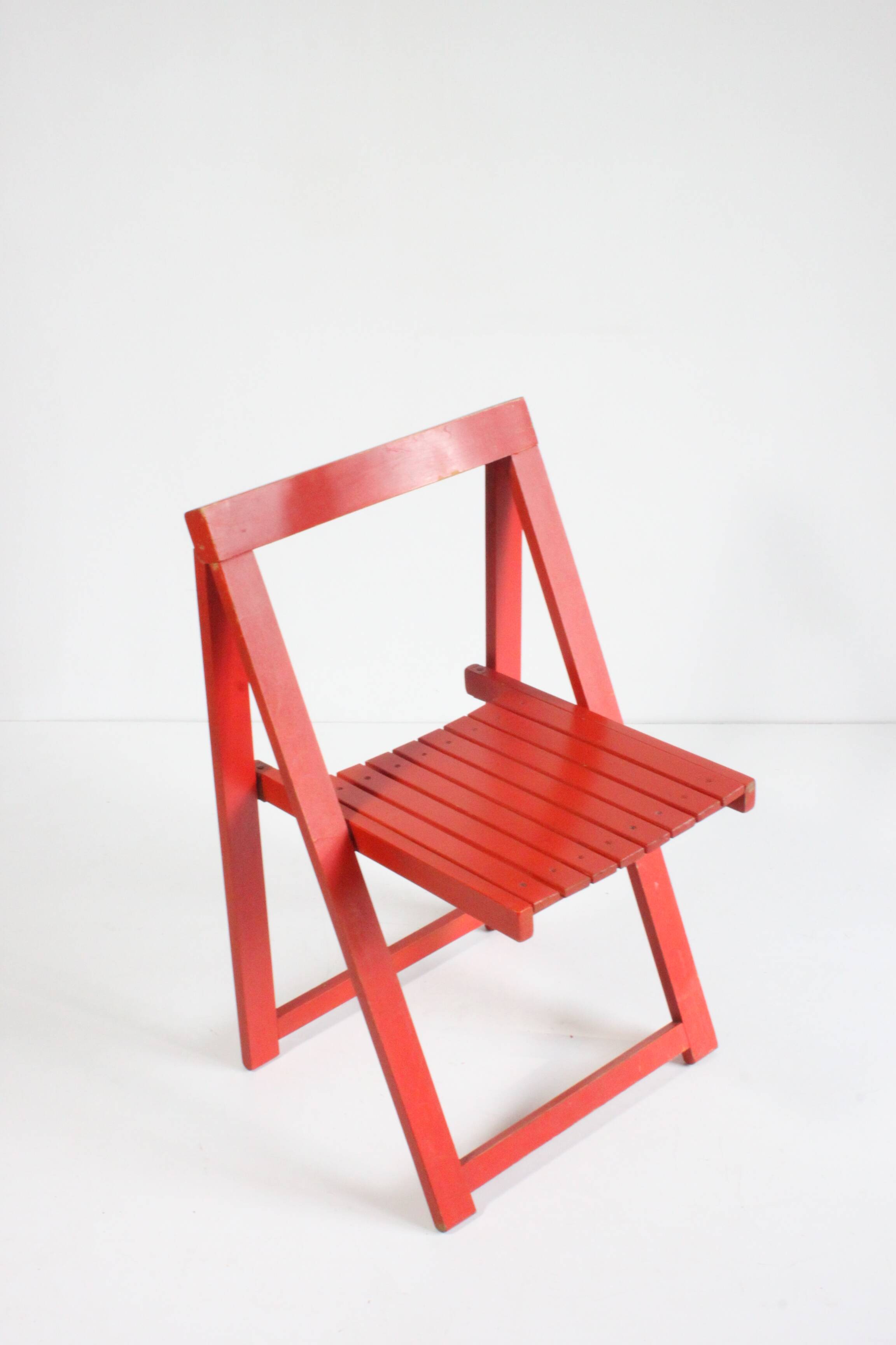 Vintage wooden folding chairs 1960s
