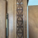 Handcrafted solid oak armoire, unique piece.