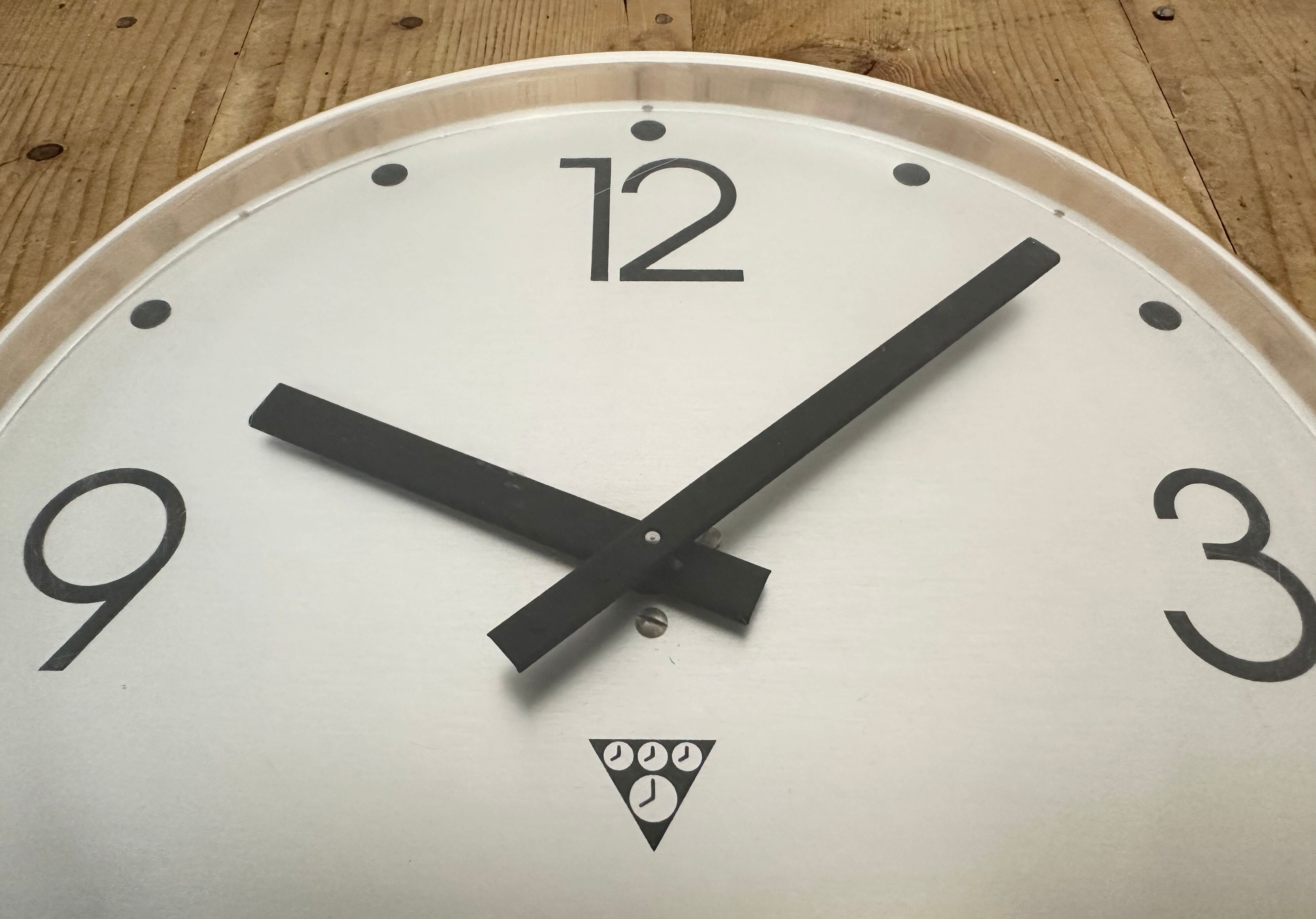 Vintage Office Wall Clock from Pragotron, 1980s