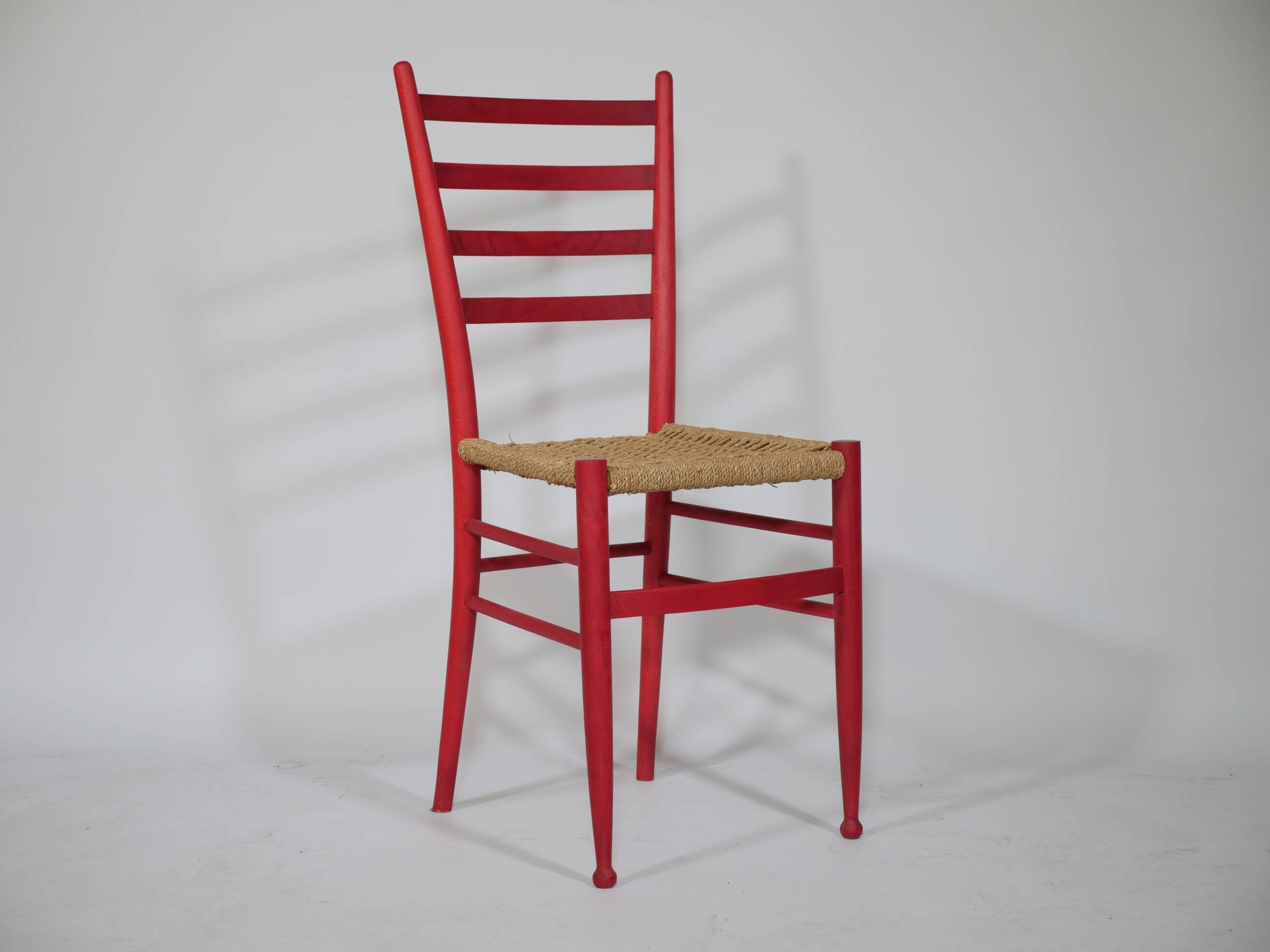 B&B Italy Wicker Chairs Table Colorful Mid-Century Design 60s 70s, Set of 5